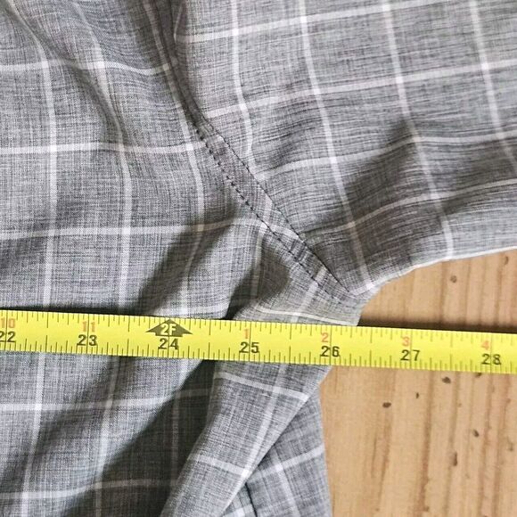Orvis Shirt Mens XXL Gray White Check Button Up Short Sleeves Fishing Oitdoors - Picture 7 of 9